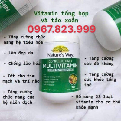 Viên uống vitamin tổng hợp tảo biển Nature’s Way Complete Daily Multivitamin của Úc 200 viên