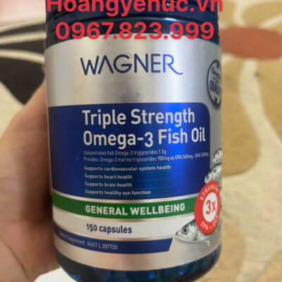 Viên uống dầu cá  hàm lượn cao gấp 3 lần Wagner Triple Strength Omega-3000mg Fish Oil 150 viên