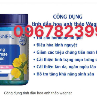 Viên tinh dầu hoa anh thảo Wagner Evening Primrose Oil 1000,  200 VIÊN  ( Tốt cho nội tiết tố nữ