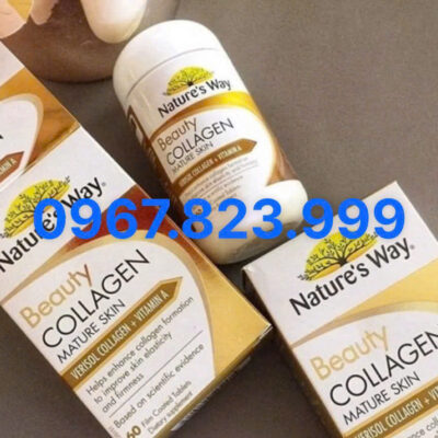 Viên uống Collagen cao cấp cho da bắt đầu lão hoá Nature's Way Beauty Collagen Mature Skin 120 Viên