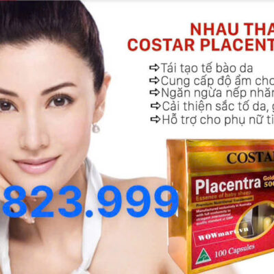 Nhau Thai Cừu Úc Costar Placentra Gold Plus 50000mg 100 viên