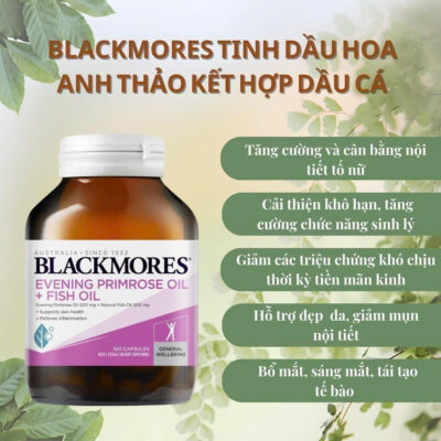 Tinh dầu hoa anh thảo kết hợp dầu cá Blackmore  100 viên