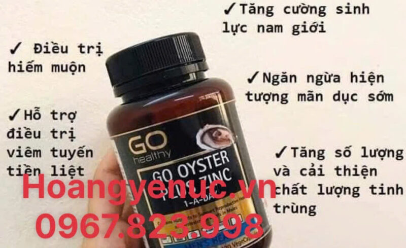 Viên Hàu Úc Go Oyster Plus Zinc Go Healthy