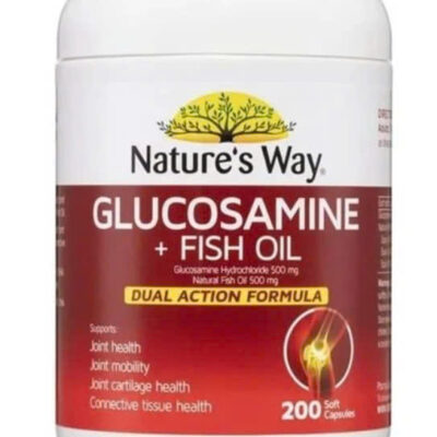 Viên Uống Hỗ Trợ Xương Khớp Nature's Way Glucosamine + Fish Oil Hộp 200 Viên Nang