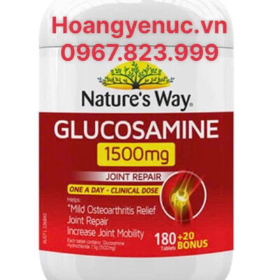 Viên uống bổ khớp Nature’s Way Glucosamine HCL 1500mg của Úc 200 viên