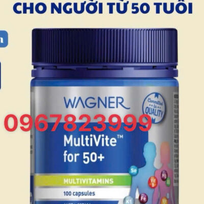 Viên uống bổ sung vitamin tổng hợp cho người lớn trên 50+ Wagner Multivite For 50+ lọ 100 viên